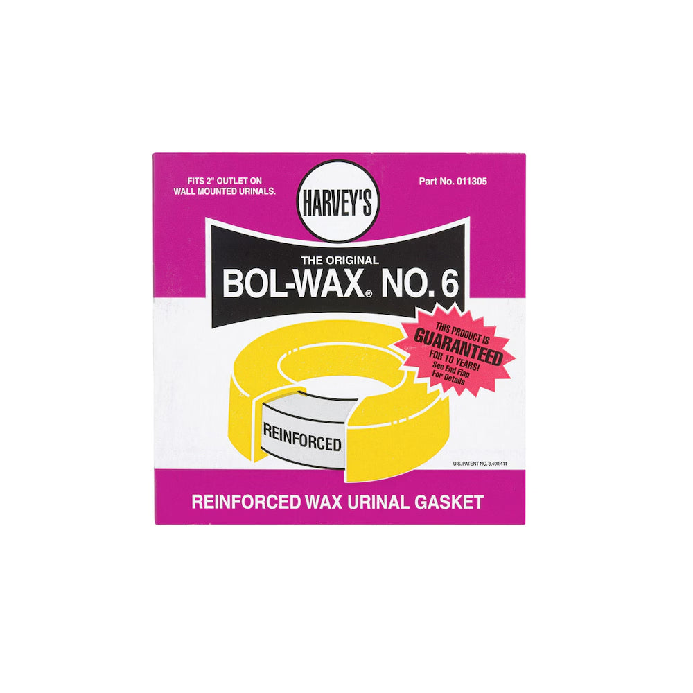 11305 - Harvey Bol-Wax No. 6 Urinal Wax Ring - 2" Wall