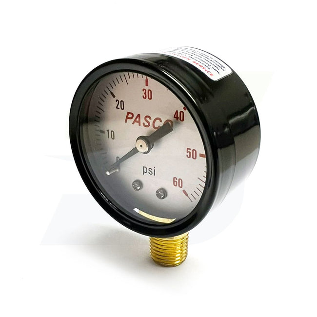 1728 - 2" Pressure Gauge - 1/4" MPT - 60 PSI