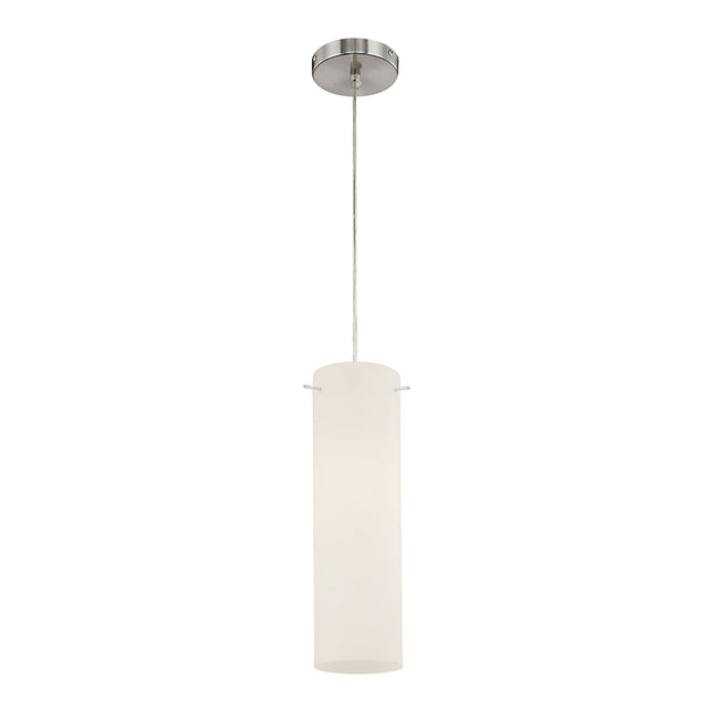 ELK Lighting PS4603-10-15 - Tubo 5" Wide 1-Light Mini Pendant in Chrome with White Opal Glass