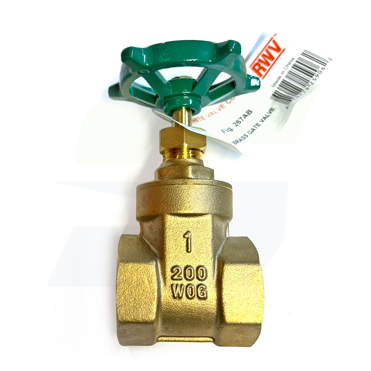 RW267AB-1 - Lead Free Brass Gate Valve - 1" FNPT