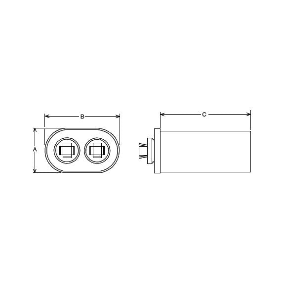 43-25134-03 - Single Oval Capacitor - 7.5 UF - 370V