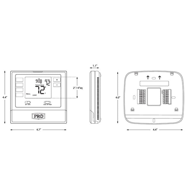 T705 - Pro1 T705 Programmable Thermostat - Single Stage 1 Heat 1 Cool