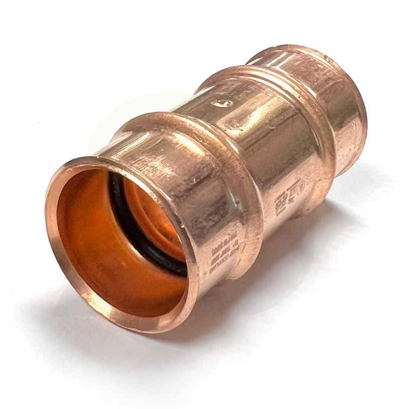 1-1/8" Refrigerant Copper Press Coupling with Stops