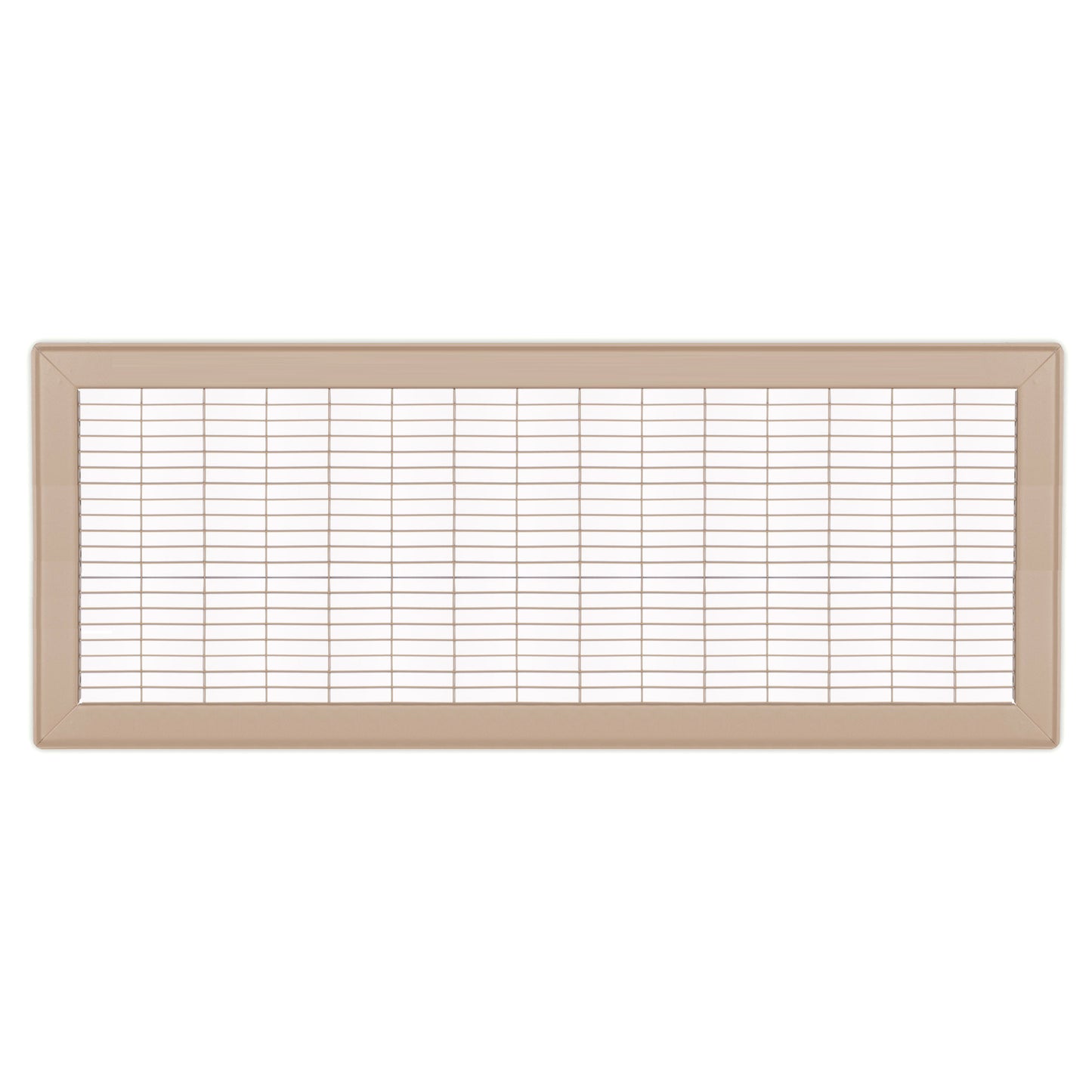 Shoemaker 1600 - 10" x 30" Heavy Duty Floor Grille with 0 Degree Deflection in Driftwood Tan