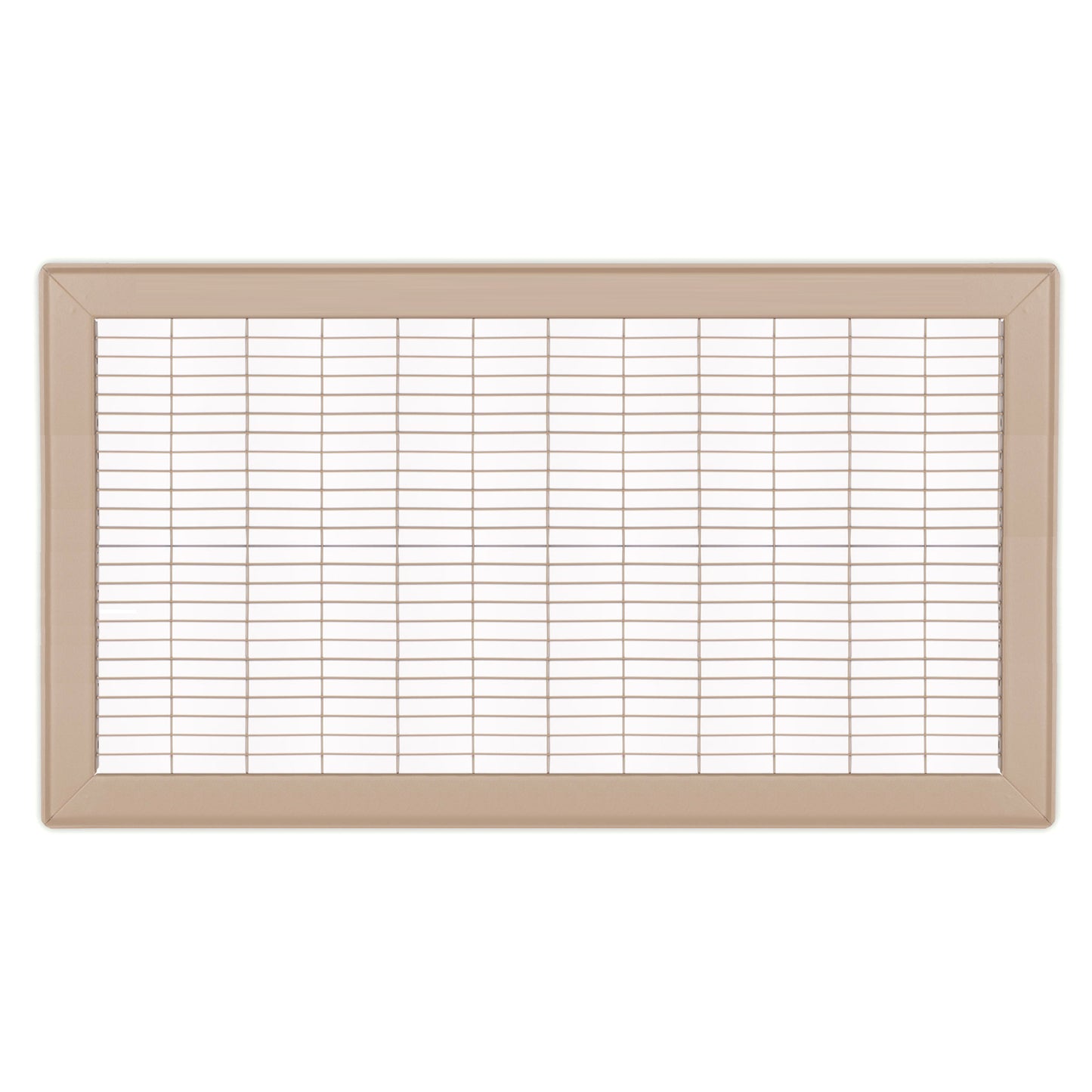 Shoemaker 1600 - 12"x24" Heavy Duty Floor Grille with 0 Degree Deflection in Driftwood Tan