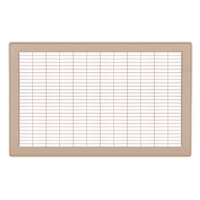 Shoemaker 1600 - 14" x 24" Heavy Duty Floor Grille with 0 Degree Deflection in Driftwood Tan