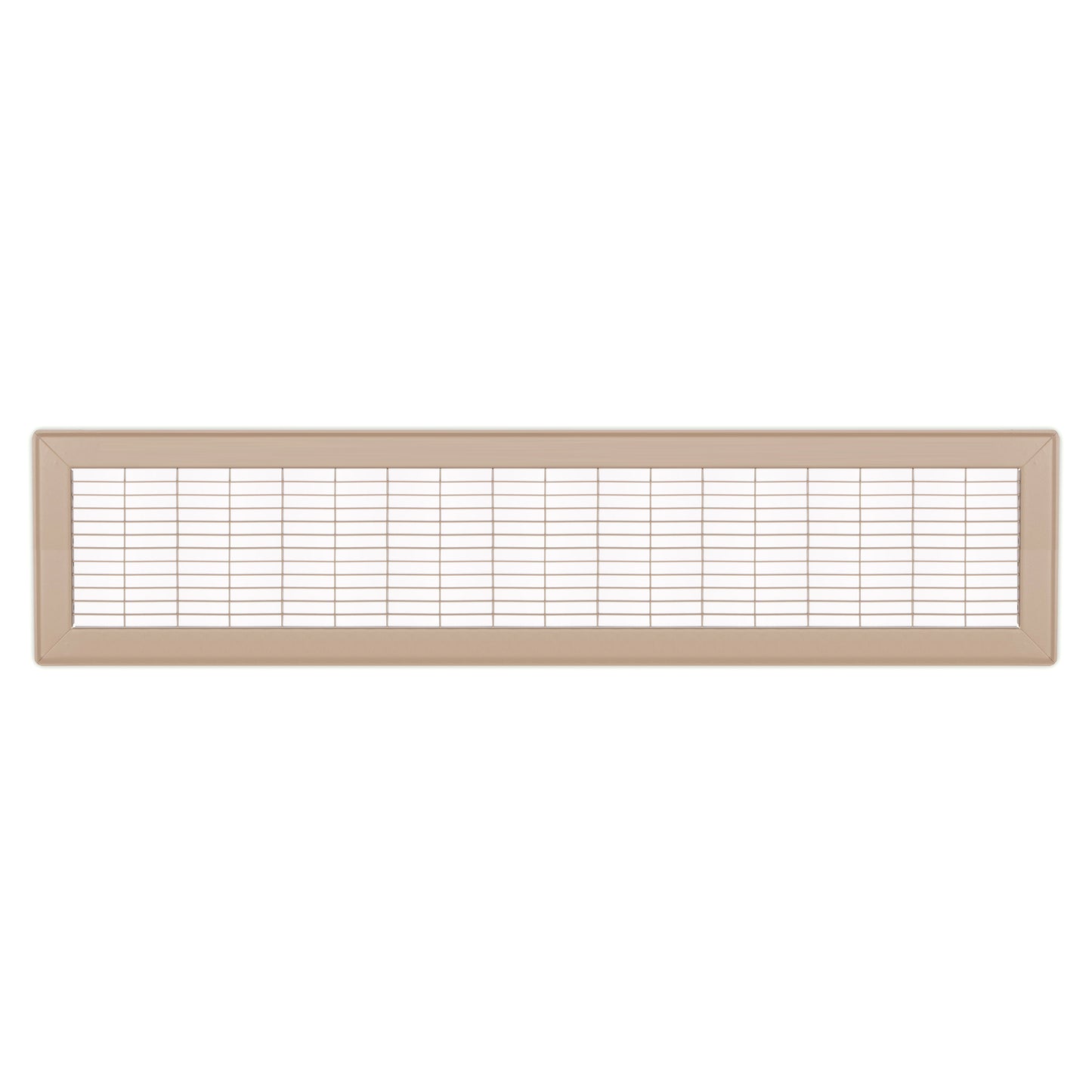 Shoemaker 1600 - 6" x 30" Heavy Duty Floor Grille with 0 Degree Deflection in Driftwood Tan