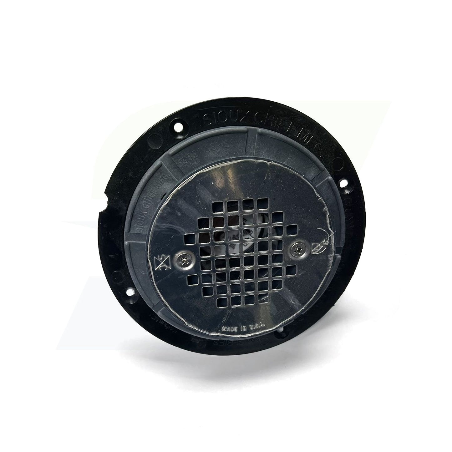 821-T200A - Shower Pan Drain with Round Stainless Steel Strainer and Test Plug - 2" Sch 40 Hub