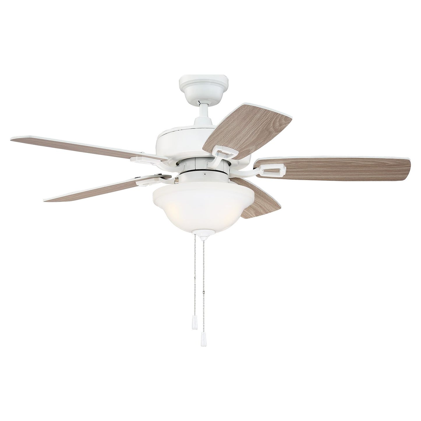 TCE42W5C1 - Twist N Click 42" 5 Blade Ceiling Fan with Light Kit - Pull Chain - White