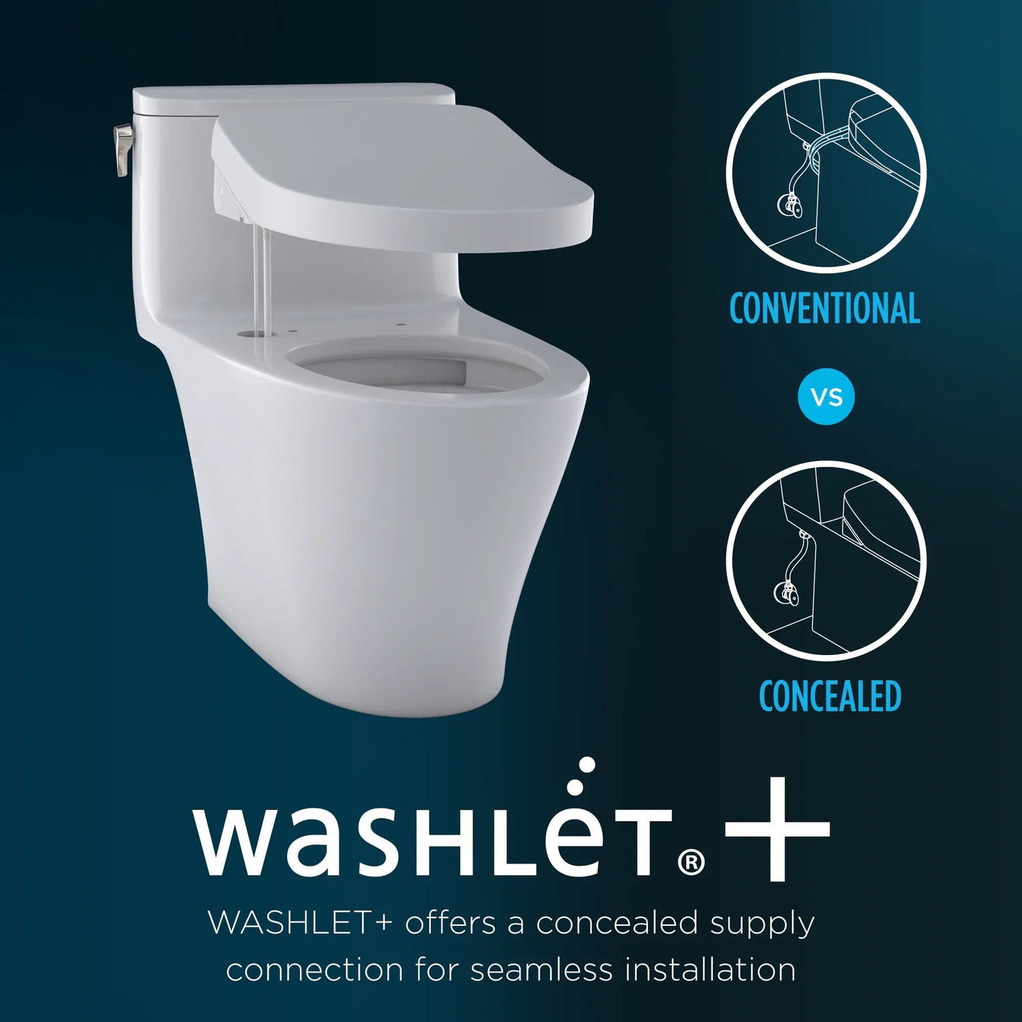 MW6263084CEFG#01 - Aimes Washlet+ S7 One - Piece Toilet