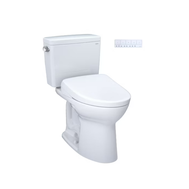 Toto MW7764736CSFGA#01-Drake WASHLET+ S7A Two-Piece Toilet - 1.6 GPF - Universal Height