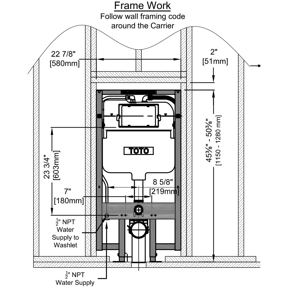 EP Wall-Hung Toilet Dual Flush Toilet with DuoFit In-wall Tank