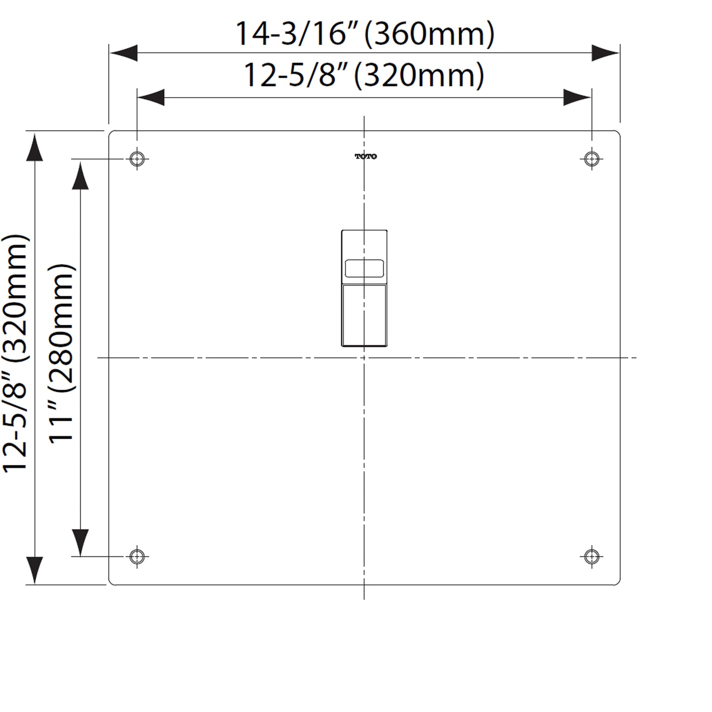 TET2LB31#SS - EcoPower High-Efficiency Concealed Toilet Flush Valve - 1.28 GPF - Back Spud Wall