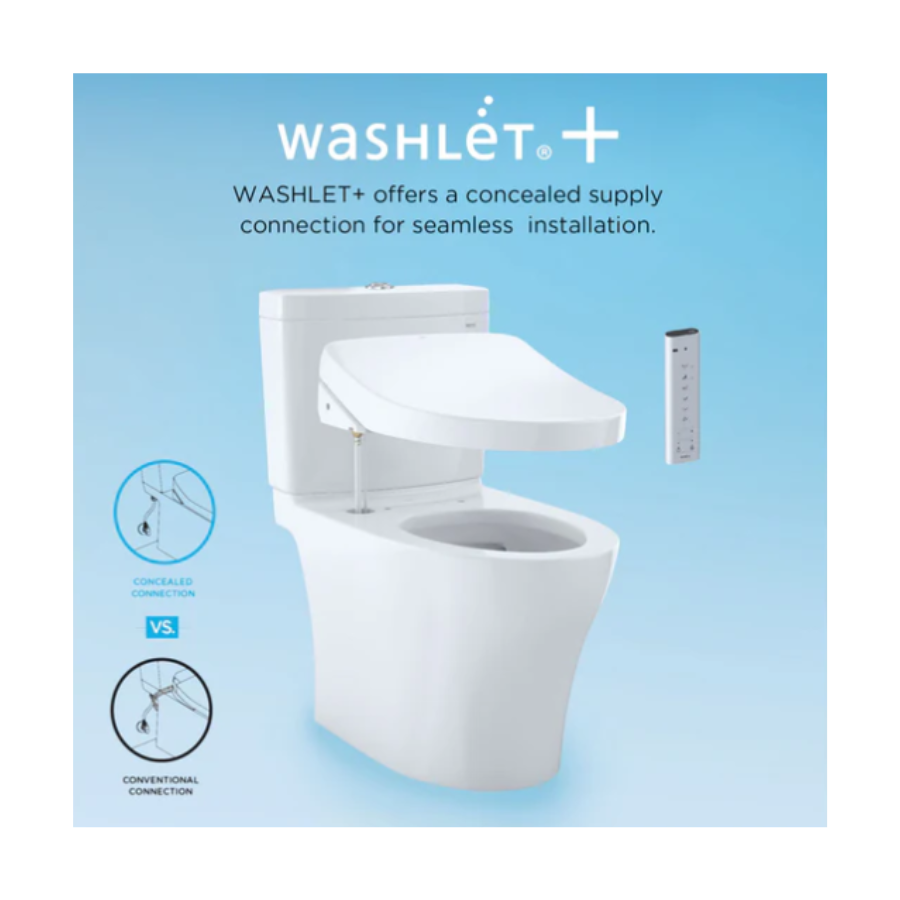 MW4483074CEMFGN#01 - Aquia IV Arc - WASHLET+ C2 Two-Piece Toilet - 1.28 GPF & 0.9 GPF