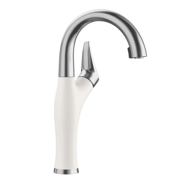 526386 - Artona Pull-Down Dual-Spray Bar Faucet - PVD Steel/White