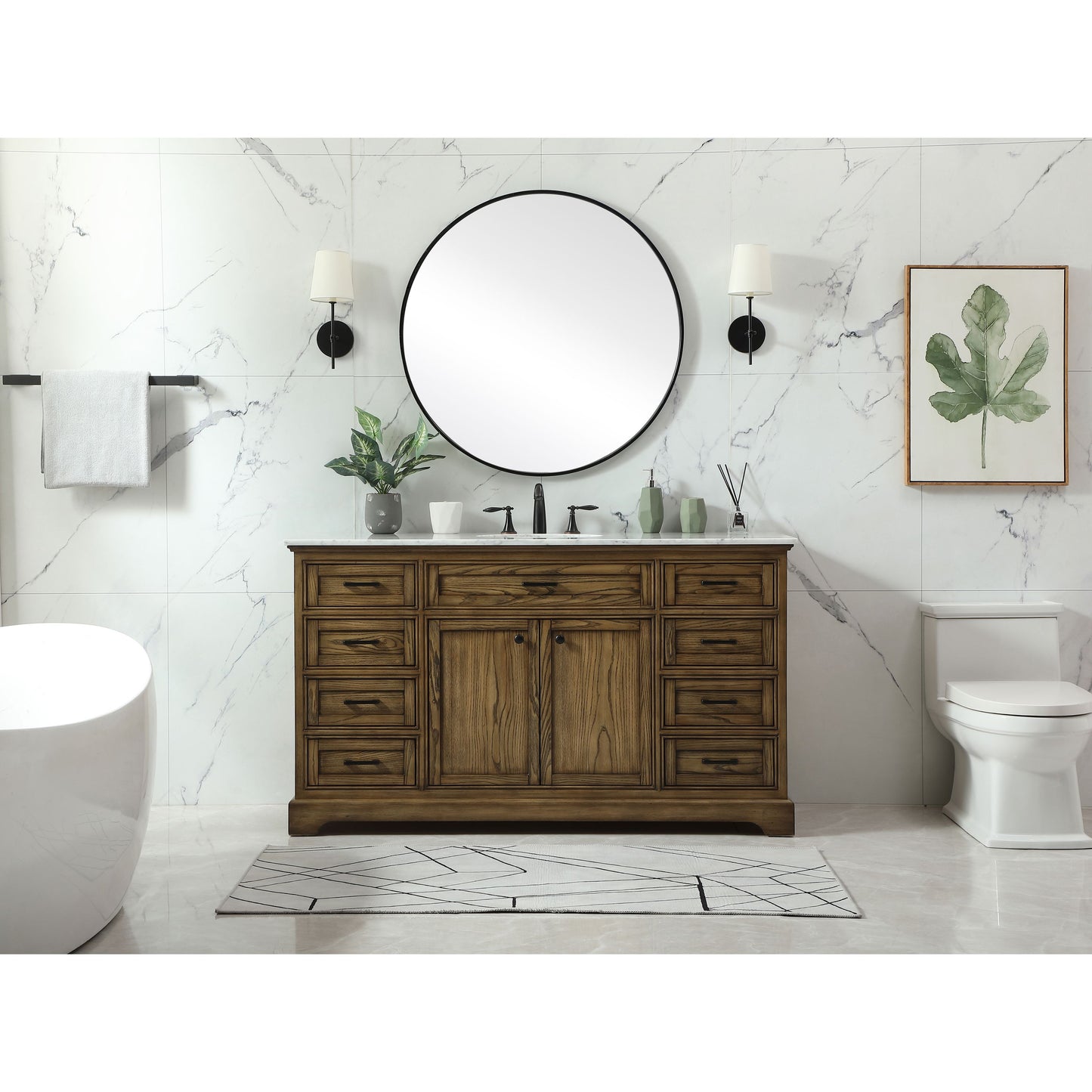 Americana 60" Single Bathroom Vanity Set