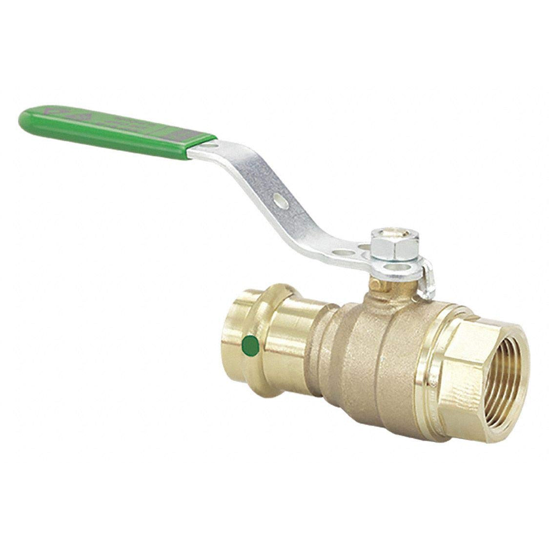 79975 - 3/4" Press x 3/4" FPT ProPress Bronze Full Port Ball Valve w/ Lockable Metal Handle