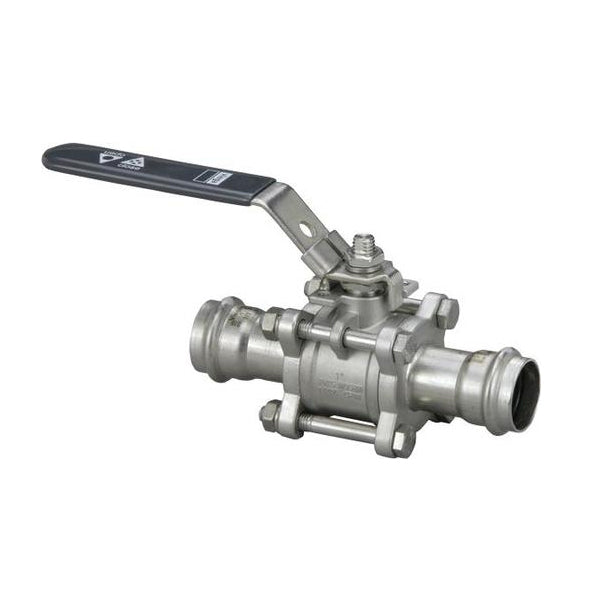 85138 - 2" ProPress 316 Stainless Steel 3-Piece Ball Valve