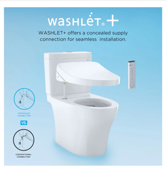 MW4483084CEMFGN#01 - Aquia IV Arc - WASHLET+ C5 Two-Piece Toilet - 1.28 GPF & 0.9 GPF