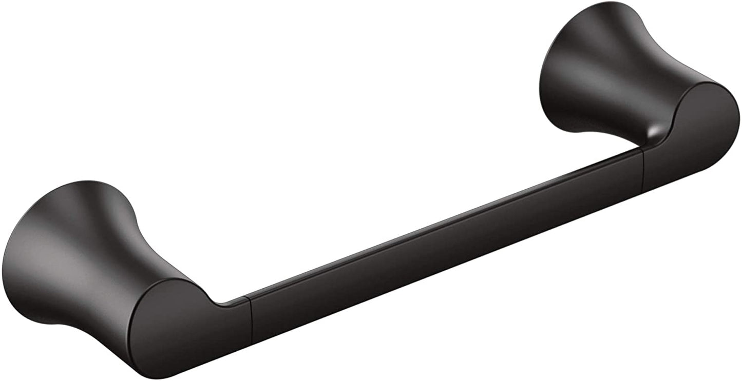 Moen YB0286BL - Doux 9" Bathroom Towel Hand Towel Bar in Matte Black