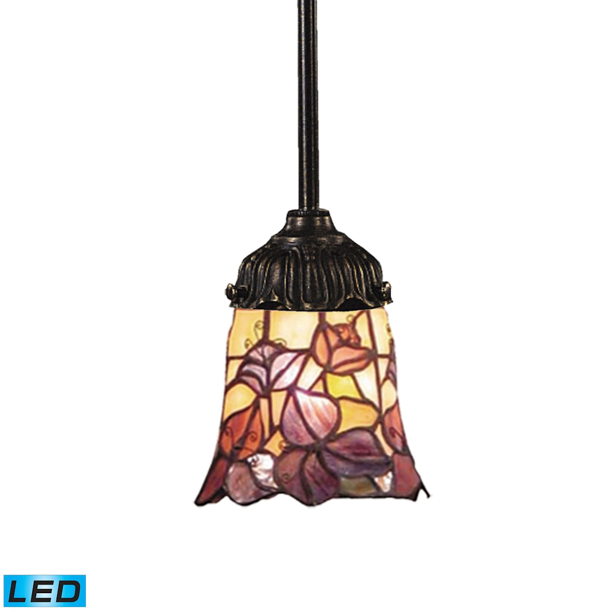 ELK Lighting 078-TB-17-LED - Mix-N-Match 6" Wide 1-Light Mini Pendant in Tiffany Bronze with Tiffany