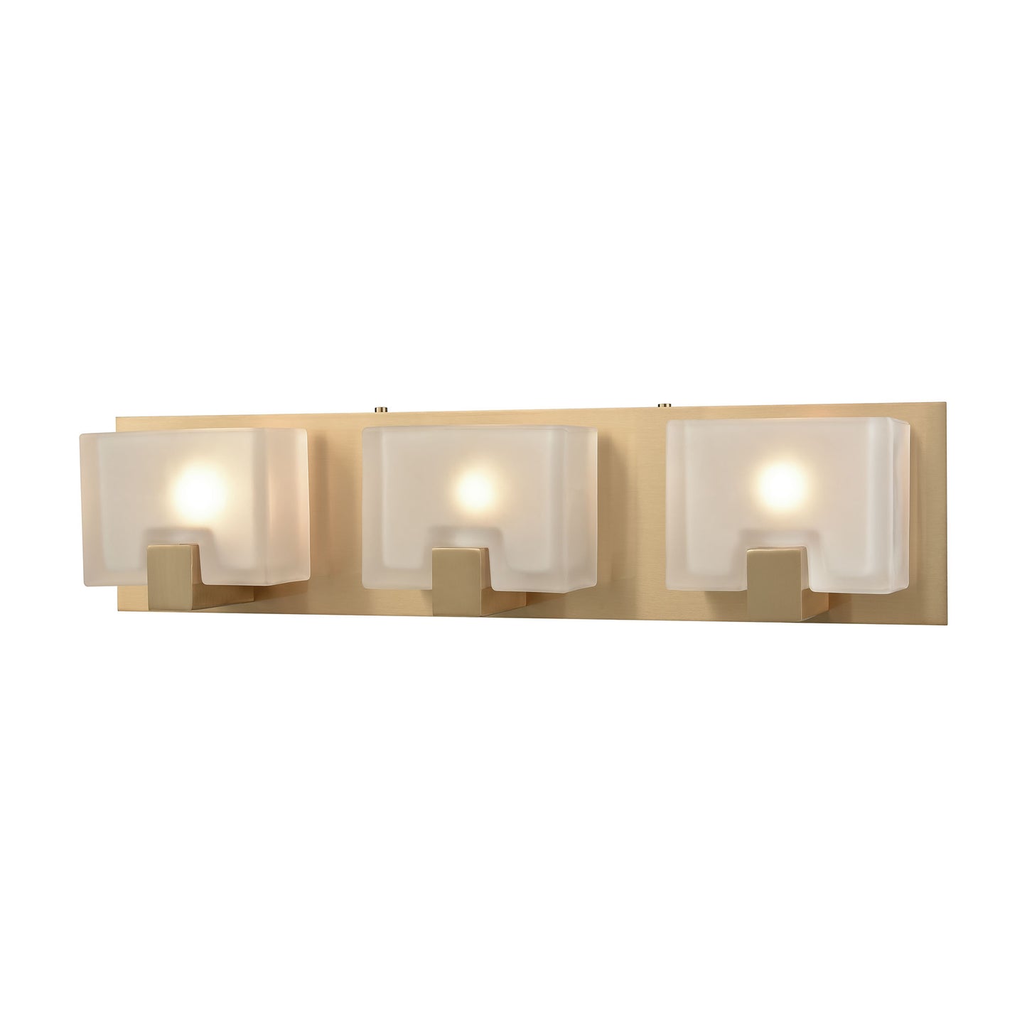 ELK Lighting 11972/3 - Ridgecrest 21" Wide 3-Light Vanity Light in Satin Brass with Frosted Cast Gla