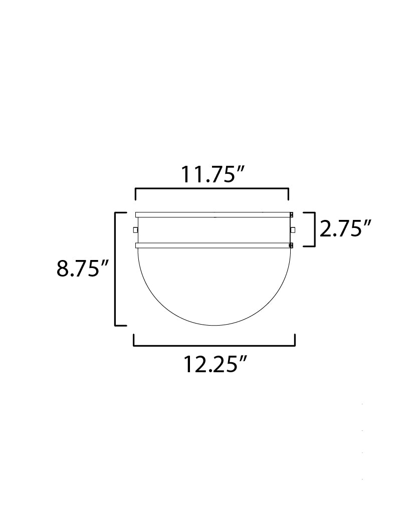 12419SWSNSBR - Duke 12" Flush Mount Ceiling Light - Satin Nickel / Satin Brass