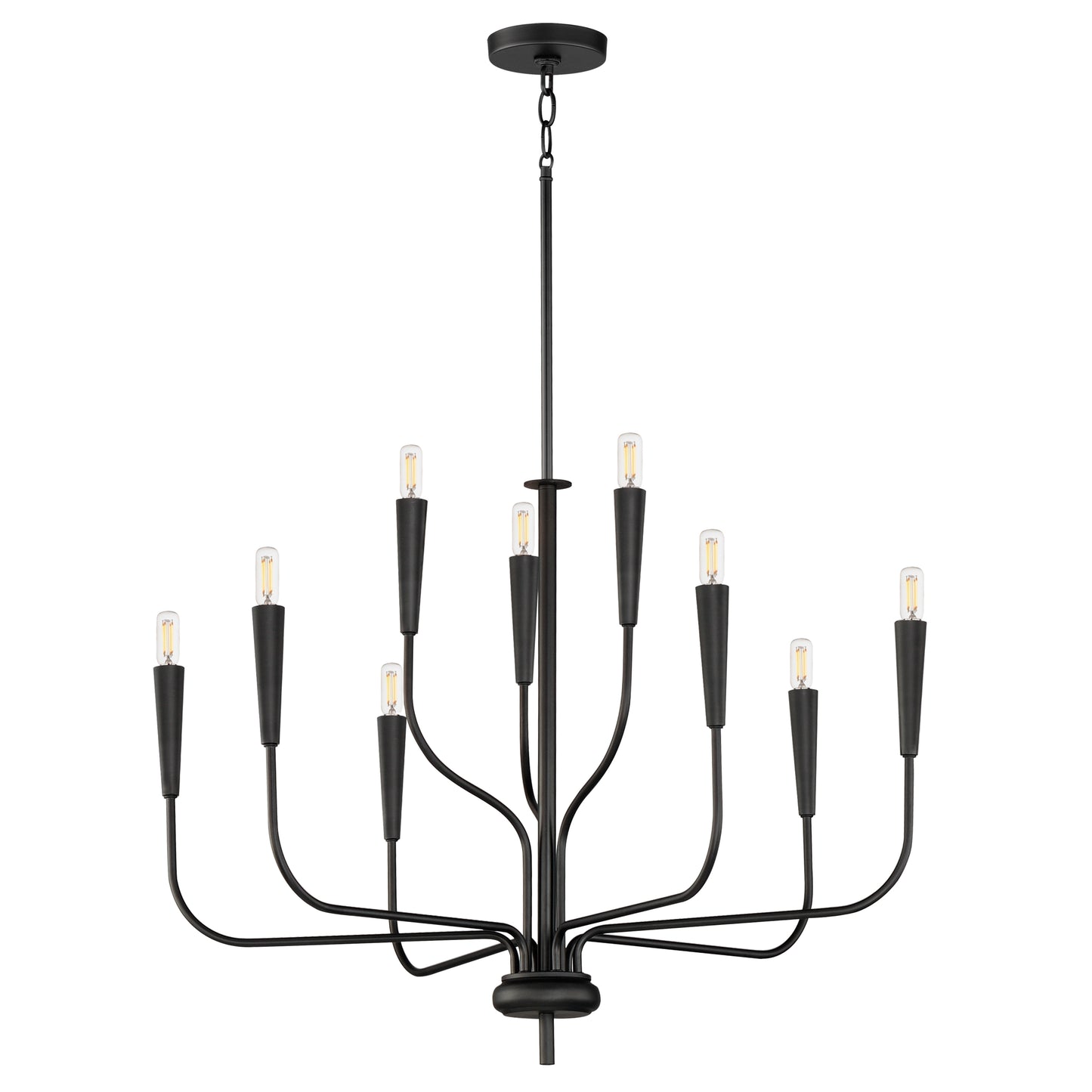 24819BK - 9 Light Vela 32" Chandelier - Black