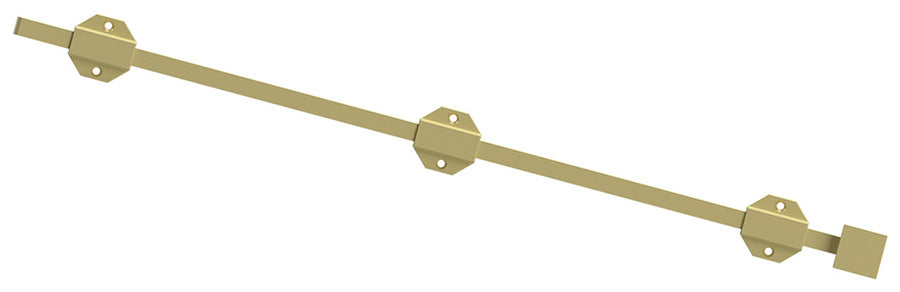 24SBM3 24" Modern Heavy Duty Surface Bolt; Bright Brass Finish