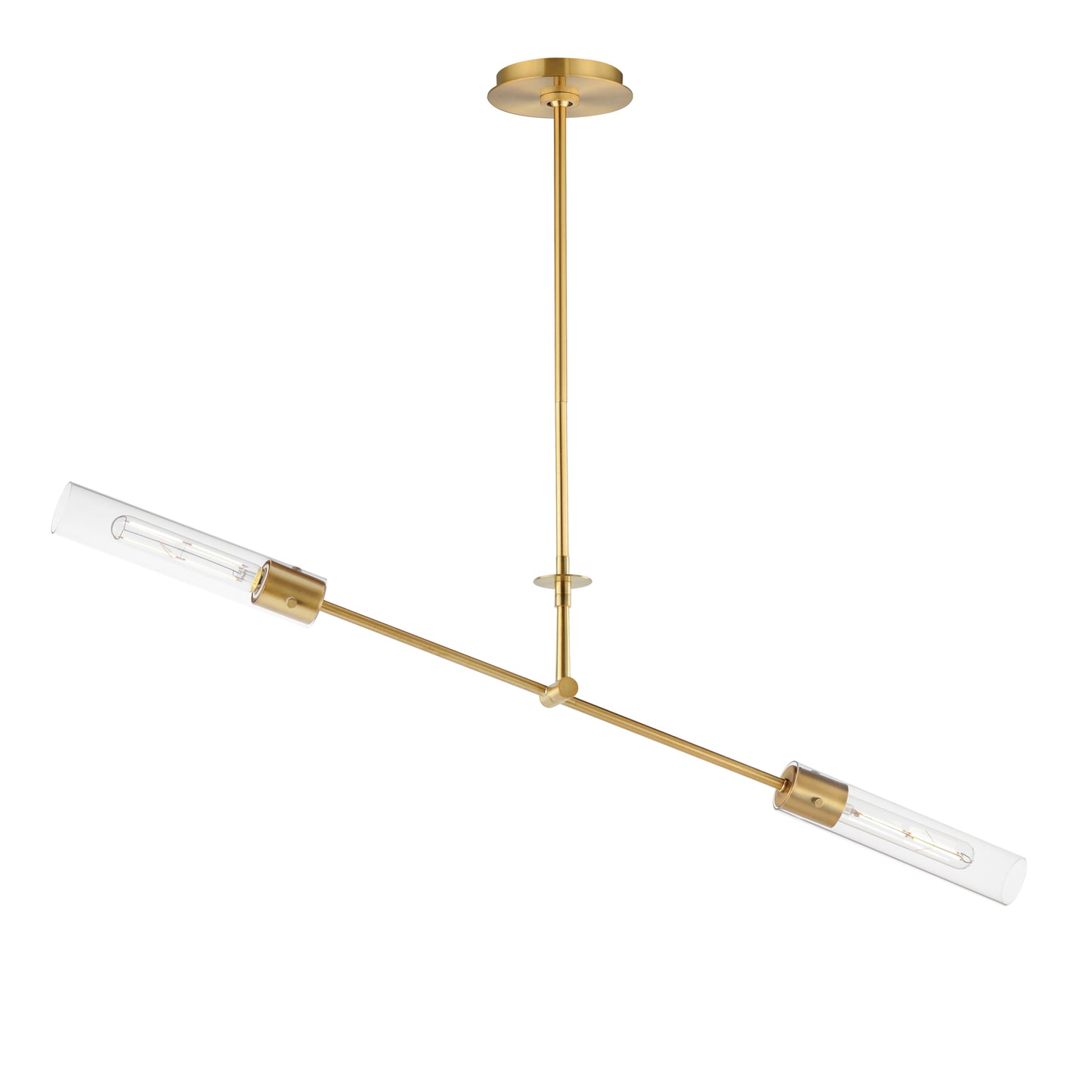 26372CLNAB - 2 Light Equilibrium 42" Pendant - Natural Aged Brass