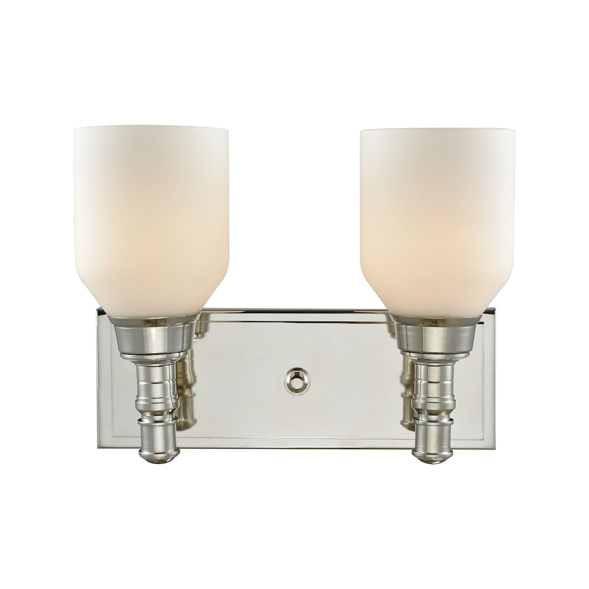 ELK Lighting 32271/2 - Baxter 12" Wide 2-Light Vanity Light in Polished Nickel with Opal White Glass