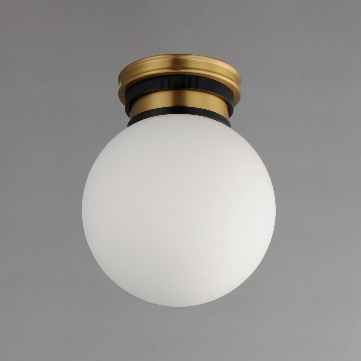 32481SWBKNAB - San Simeon 7.75" Semi Flush Mount Ceiling Light - Black / Natural Aged Brass