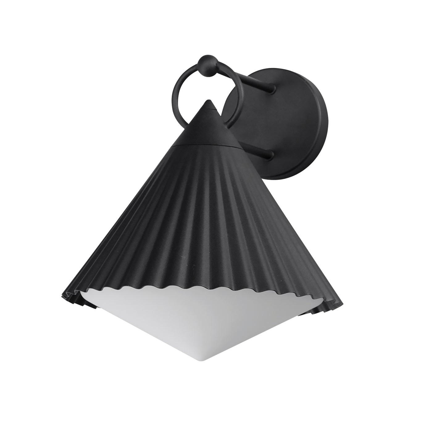 35136WTBK - Odette 14" Outdoor Wall Sconce - Black