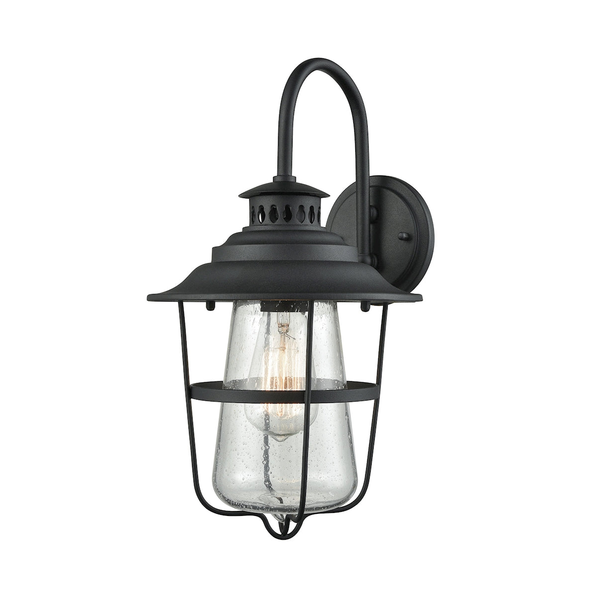 45120/1 - San Mateo 8" Wide 1-Light Outdoor Wall Lamp in Textured Matte Black