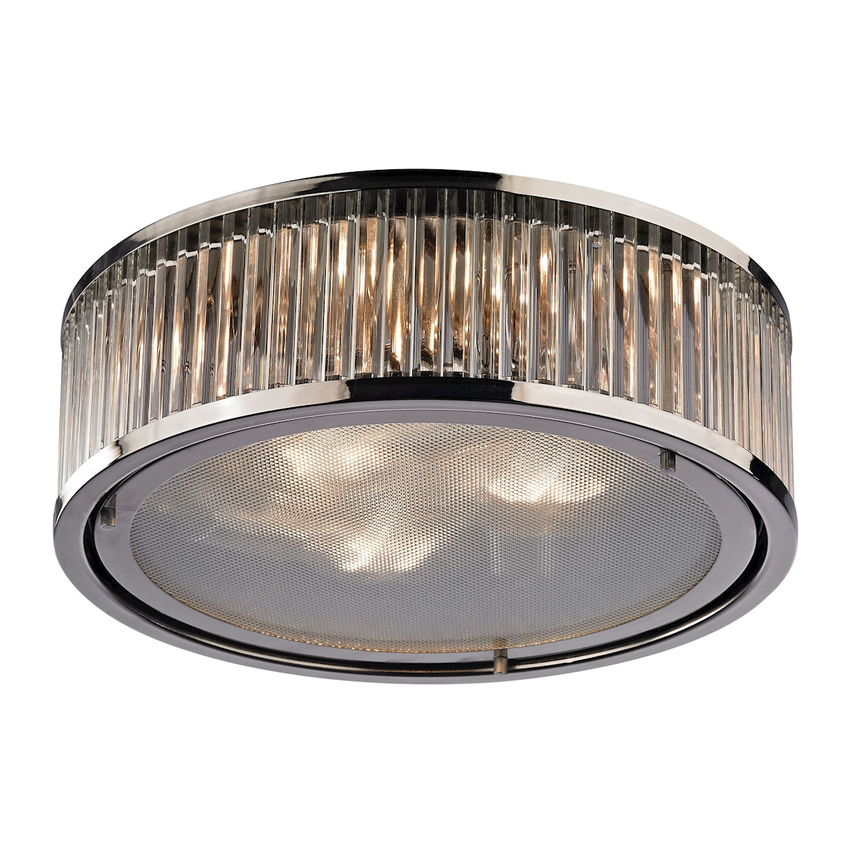 ELK Lighting 46103/3 - Linden Manor 16" Wide 3-Light Flush Mount in Polished Nickel with Diffuser