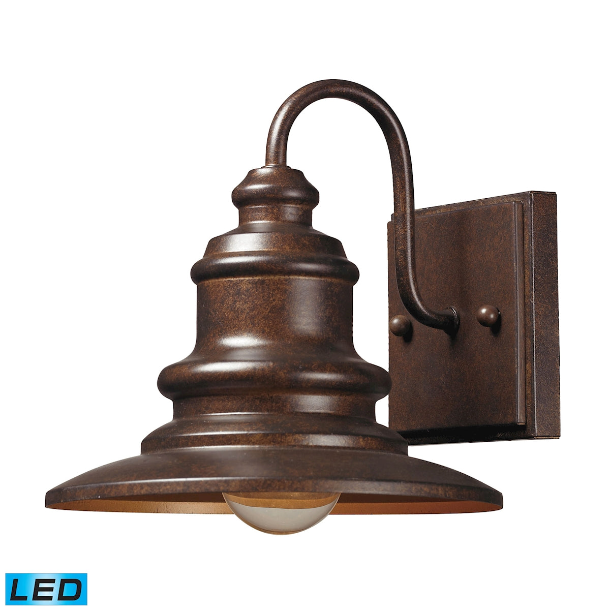 47010/1-LED - Marina 8" Wide 1-Light Outdoor Wall Lamp in Hazelnut Bronze - Includes LE