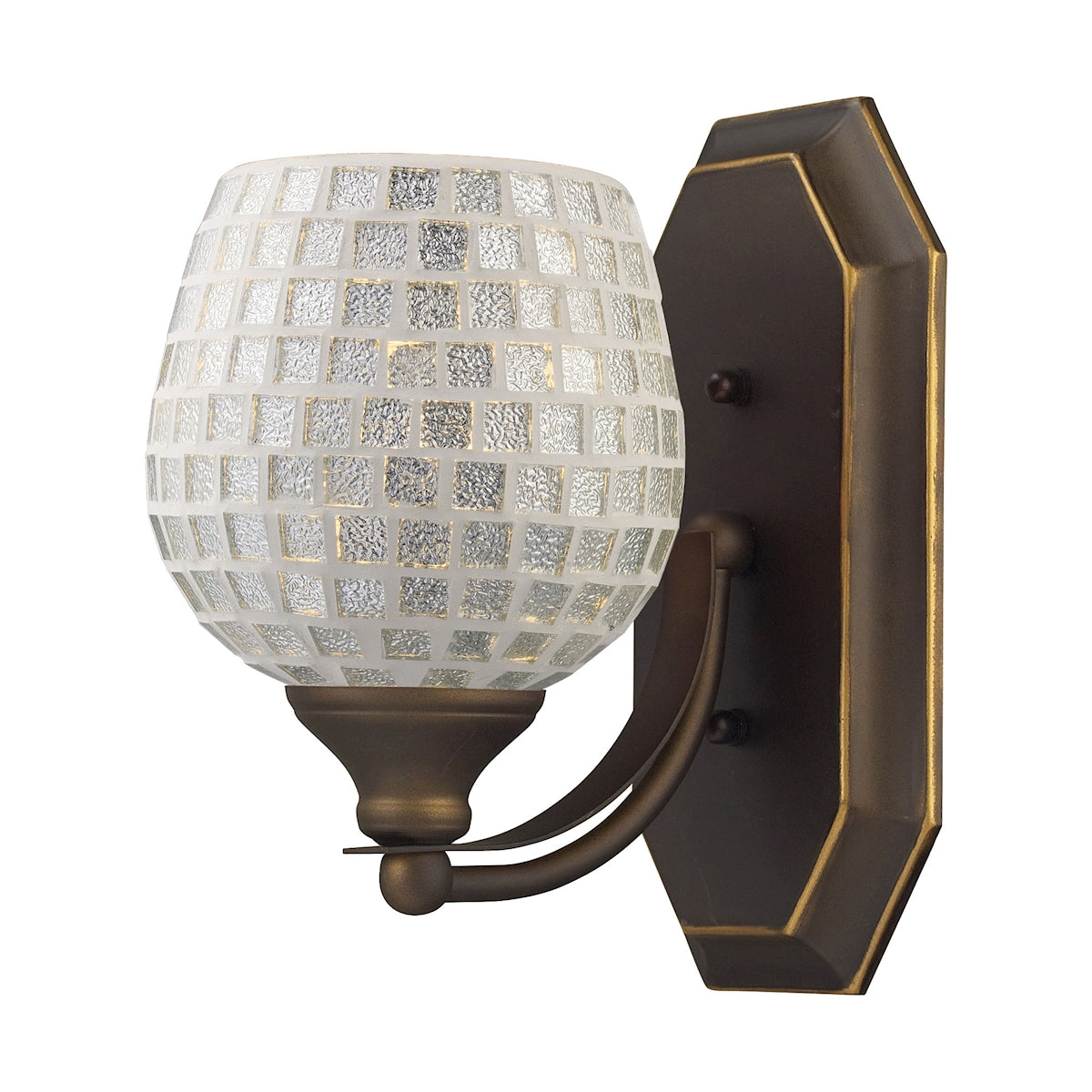 ELK Lighting 570-1B-SLV - Mix-N-Match Vanity 5" Wide 1-Light Vanity Light in Aged Bronze with Silver