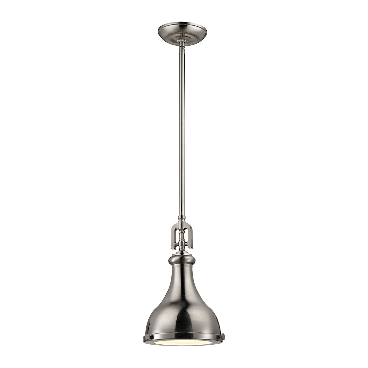 ELK Lighting 57050/1 - Rutherford 9" Wide 1-Light Mini Pendant in Brushed Nickel with Metal Shade