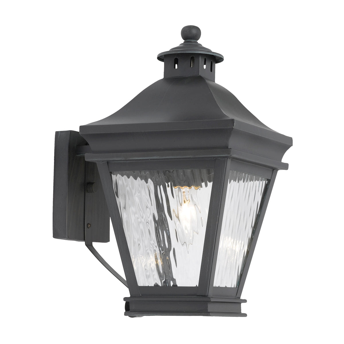 5720-C - Landings 8" Wide 1-Light Outdoor Wall Lantern in Charcoal