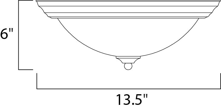 5841WSOI - Essentials - 584x 14" Flush Mount Ceiling Light - Oil Rubbed Bronze