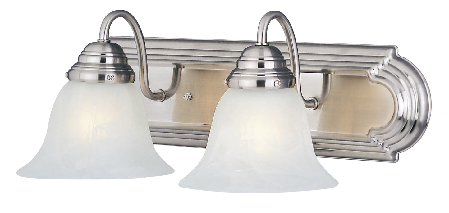 8012MRSN - 2 Light Essentials - 801x 18" Vanity Light - Satin Nickel