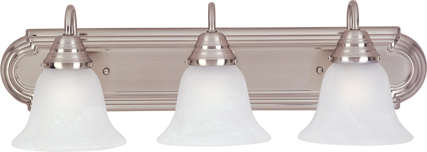 8013MRSN - 3 Light Essentials - 801x 24" Vanity Light - Satin Nickel