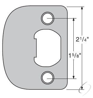 83031-003 UL Radius Corner Full Lip Strike Satin Chrome Finish