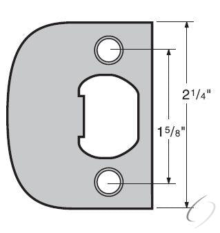 83437-045 Square Corner Full Lip Strike Satin Nickel Finish