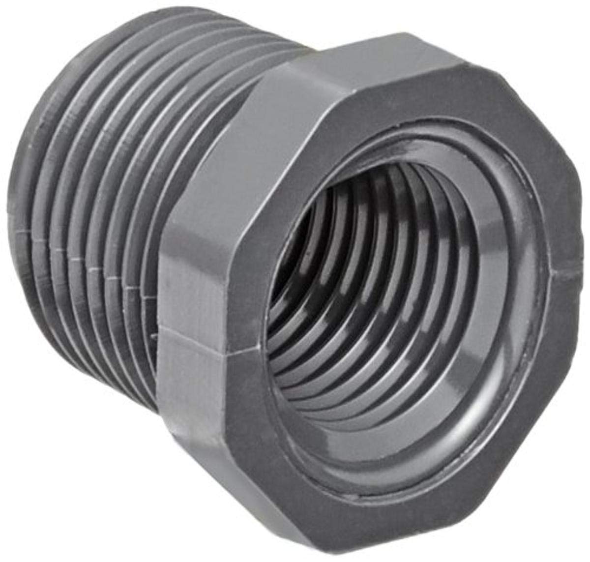 839-211 - PVC Pipe Fitting, Bushing, Schedule 80, 1-1/2" NPT Male x 1" NPT Female