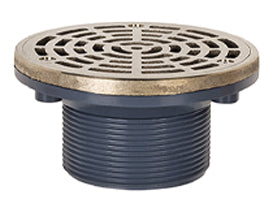 Sioux Chief 842-3LNR - 3" MIP ABS On-Grade Adjustable Floor Drain w/ Nickel Bronze Strainer