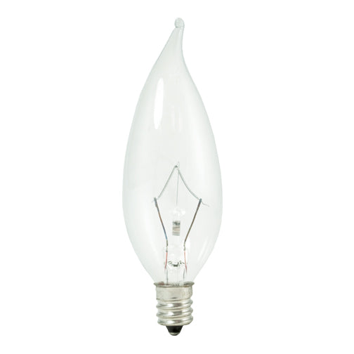 460340 - Krypton Torpedo Bent Tip CA10 Candelabra Light Bulb - 40 Watt - 20 Pack