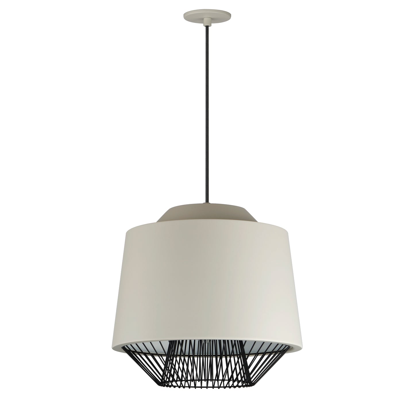 E11394-GYBK - Phoenix 19" Pendant - Gray / Black