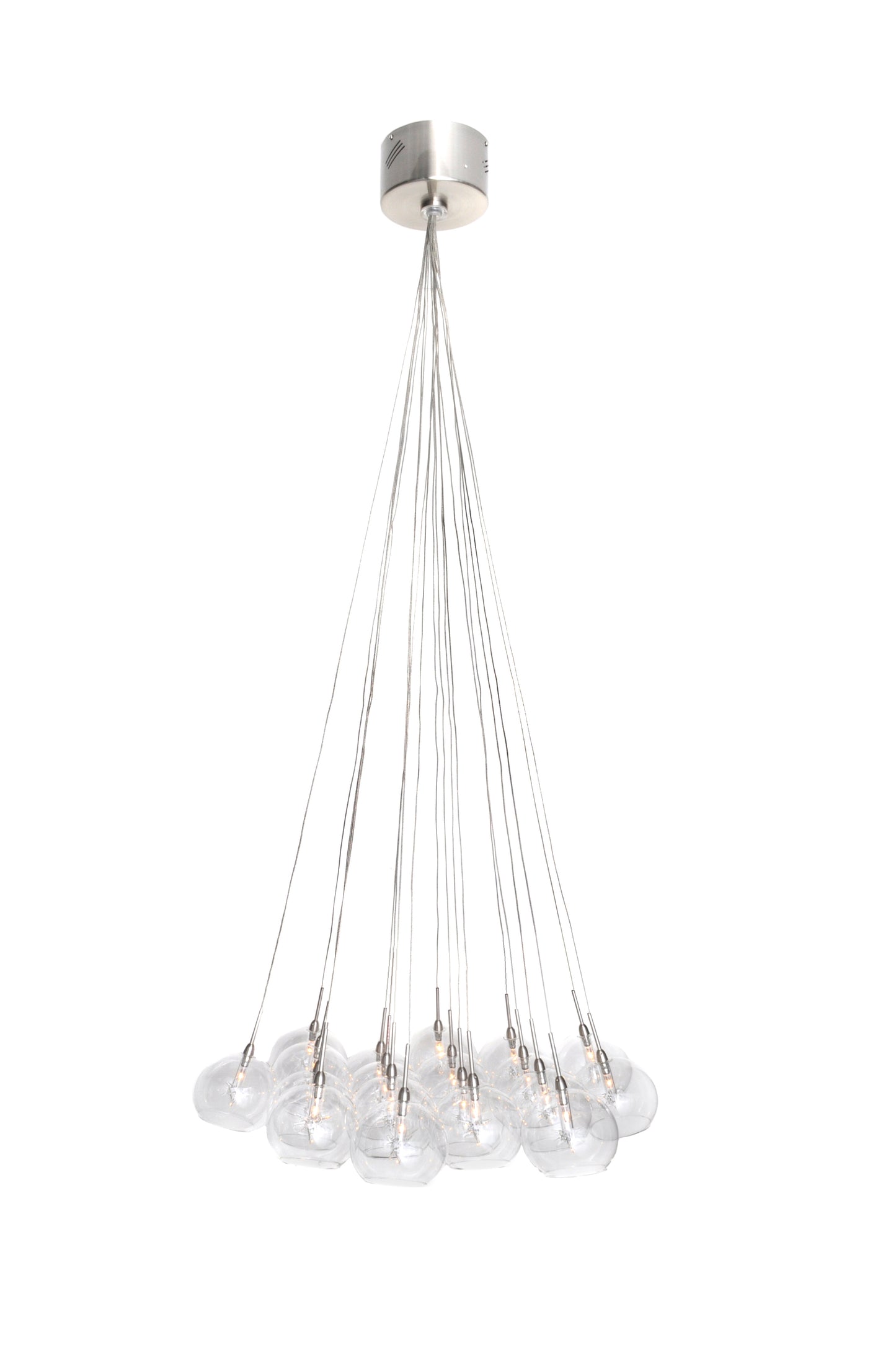 E20113-24 - 19 Light Starburst 20" Chandelier - Satin Nickel