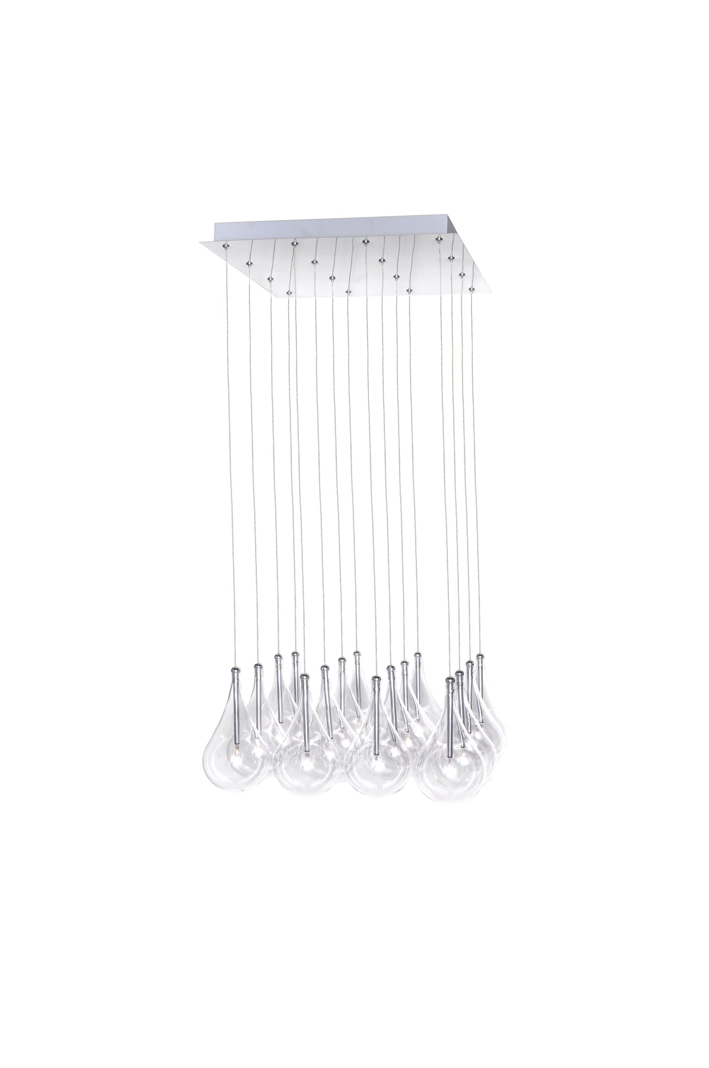 E20117-18 - 16 Light Larmes 19" Chandelier - Polished Chrome